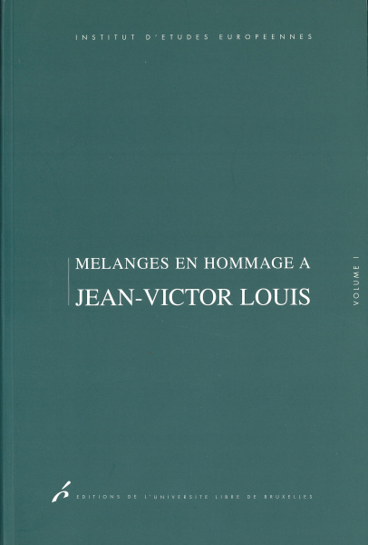 Mélanges en hommage à Jean-Victor Louis